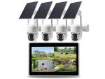 4 Channel Wireless Solar IP PTZ LCD Kit